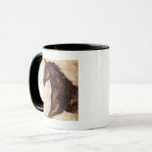 Profil des braunen Wildpferdes Tasse (Vorderseite Links)