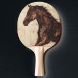 Profil des braunen Wildpferdes Tischtennis Schläger<br><div class="desc">Die Schönheit dieses dunklen Pferdes wird perfekt durch zwei einfache Farben eingefangen: Braun und Beige und die Schärfe der Farbe,  die in diesem Bild verwendet wird,  macht es noch realistischer. Dieser zeitgenössische Kunstdruck,  der ein Profil eines braunen Hengstes darstellt,  verleiht jedem Wohnzimmer,  Esszimmer oder Schlafzimmer Charakter.</div>