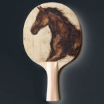 Profil des braunen Wildpferdes Tischtennis Schläger<br><div class="desc">Die Schönheit dieses dunklen Pferdes wird perfekt durch zwei einfache Farben eingefangen: Braun und Beige und die Schärfe der Farbe,  die in diesem Bild verwendet wird,  macht es noch realistischer. Dieser zeitgenössische Kunstdruck,  der ein Profil eines braunen Hengstes darstellt,  verleiht jedem Wohnzimmer,  Esszimmer oder Schlafzimmer Charakter.</div>