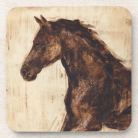 Profil des braunen Wildpferdes
