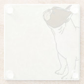 Profil des französischen Bulldog-Suchens Glasuntersetzer (Rückseite)