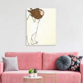 Profil des französischen Bulldog-Suchens Leinwanddruck (Insitu (Wohnzimmer))