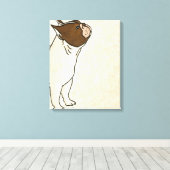 Profil des französischen Bulldog-Suchens Leinwanddruck (Insitu (Holzboden))