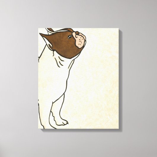 Profil des französischen Bulldog-Suchens Leinwanddruck (Vorderseite)