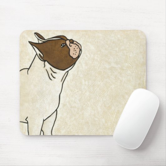 Profil des französischen Bulldog-Suchens Mousepad (Mit Mouse)