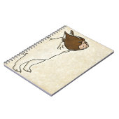 Profil des französischen Bulldog-Suchens Notizblock (Linke Seite)