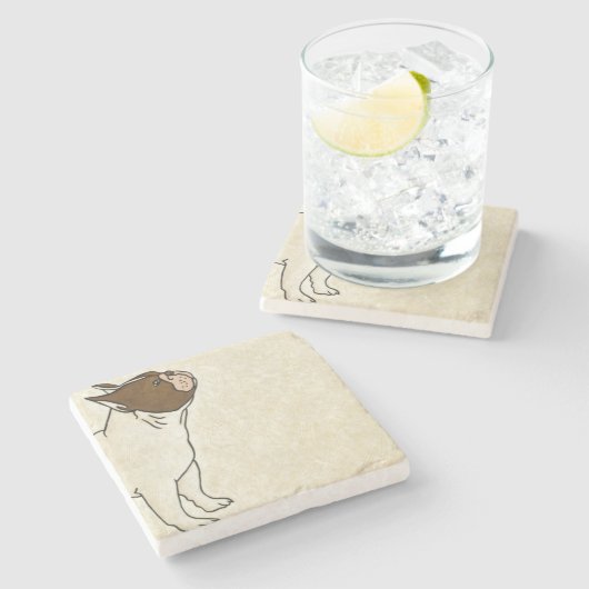 Profil des französischen Bulldog-Suchens Steinuntersetzer (Seitenansicht)