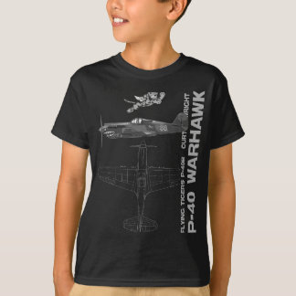 Profil des Kampfflugzeugs P-40 Warhawk WII T-Shirt