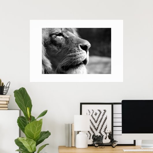 Profil des Löwen Poster (Heimbüro)