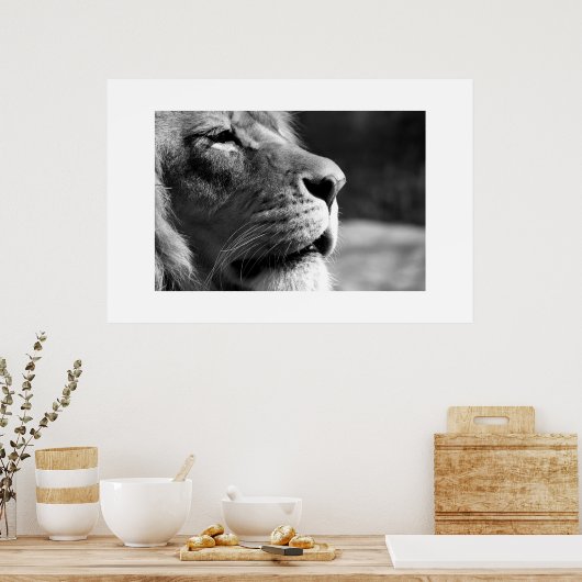 Profil des Löwen Poster (Küche)