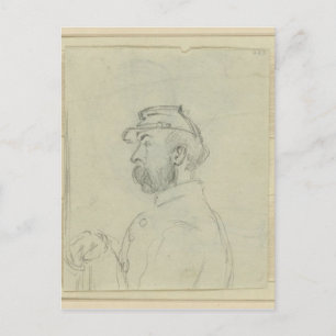 Profil des Soldaten Postkarte