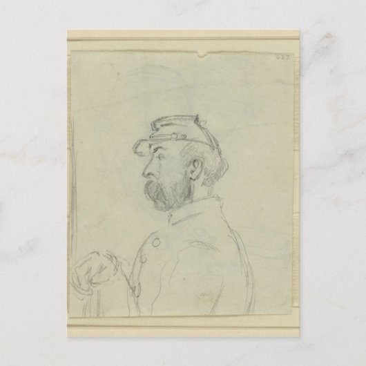 Profil des Soldaten Postkarte (Vorderseite)