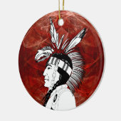 Profil des systemeigenen Amerikanischen Ureinwohne Keramik Ornament (Links)