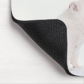 Profil des weißen Bulldoggen Mousepad (Ecke)