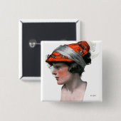 Profil einer Frau Button (Vorne & Hinten)