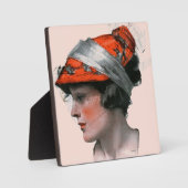 Profil einer Frau Fotoplatte (Vorderseite)