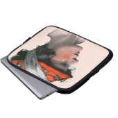 Profil einer Frau Laptopschutzhülle (Vorne Knopf)