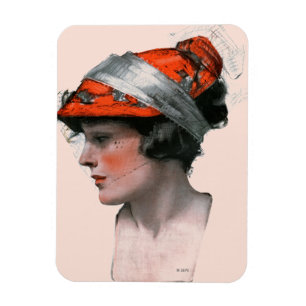 Profil einer Frau Magnet