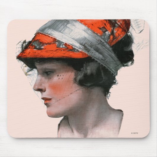 Profil einer Frau Mousepad (Vorne)