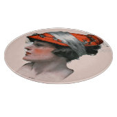 Profil einer Frau Schneidebrett (Ecke)