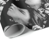 Profil einer Geisha-Schwarzweiss-Schönheit Vintag Geschenkpapier (Rolleneckpunkt)