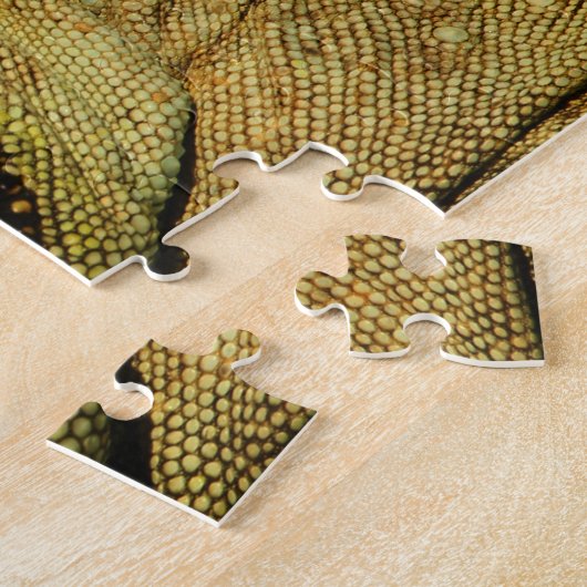 Profil einer grünen Iguana Puzzle (Seite)