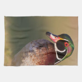 Profil einer Holzente Geschirrtuch (Horizontal)