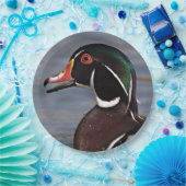 Profil einer Holzente Pappteller (Party)