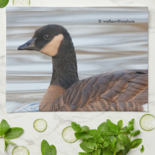 Profil einer Klingelgans Geschirrtuch