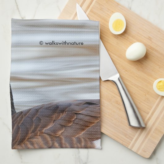 Profil einer Klingelgans Geschirrtuch (Viertel Falte)