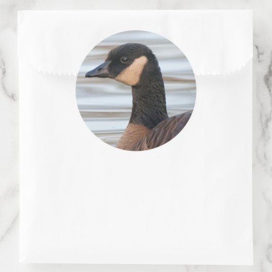 Profil einer Klingelgans Runder Aufkleber (Tasche)