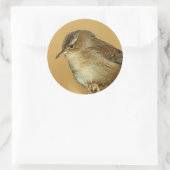 Profil einer Marshierwren Runder Aufkleber (Tasche)