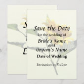 Profil einer Sonnenblume Save the Date (Vorne/Hinten)