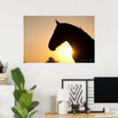 Profil eines belgischen Pferdesatzes Poster (Heimbüro)