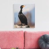 Profil eines Doppelkreuzes Kormorans Leinwanddruck (Insitu (Wohnzimmer))