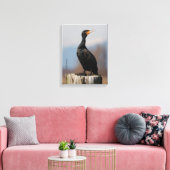 Profil eines Doppelkreuzes Kormorans Leinwanddruck (Insitu (Wohnzimmer))