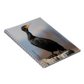 Profil eines Doppelkreuzes Kormorans Notizblock (Rechte Seite)