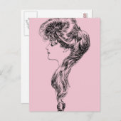 Profil eines Gibson Girl, 1903 Postkarte (Vorne/Hinten)