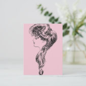 Profil eines Gibson Girl, 1903 Postkarte (Stehend Vorderseite)