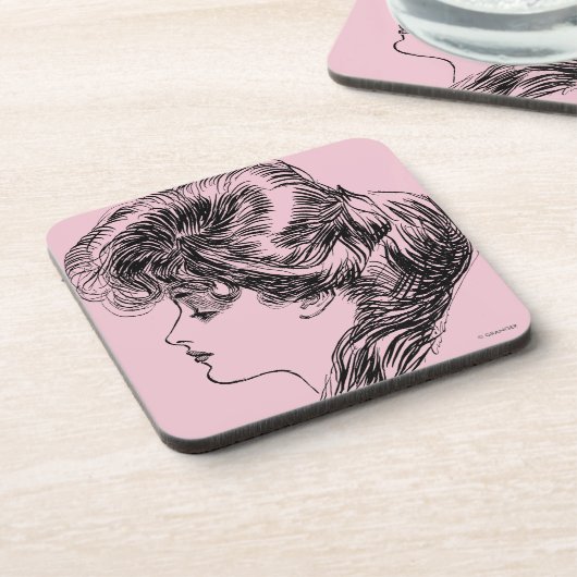 Profil eines Gibson-Mädchens, 1903 Untersetzer (Linke Seite)