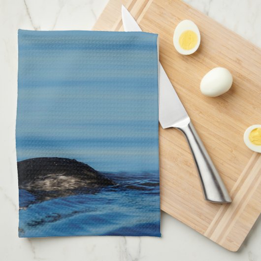 Profil eines Horned Grebe Küchentuch (Viertel Falte)