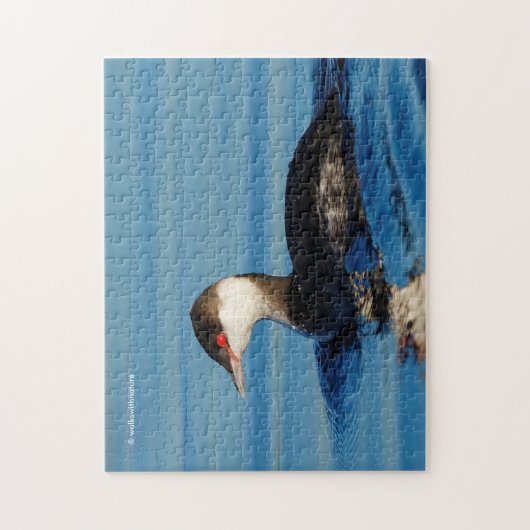 Profil eines Horned Grebe Puzzle (Vertikal)
