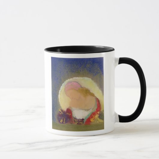 Profil eines Mädchens mit Blumen, c.1900 Tasse (Rechts)