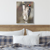 Profil eines männlichen Abwärtsspecht Leinwanddruck (Insitu (Schlafzimmer))