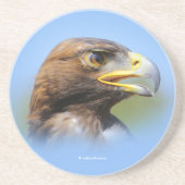 Profil eines schönen jungen Goldenen Adlers Getränkeuntersetzer (Vorne)