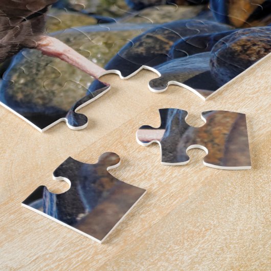 Profil eines schwarzen Austernfängers Puzzle (Seite)