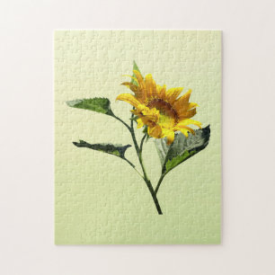 Profil eines Sonnenblumenpuzzles Puzzle