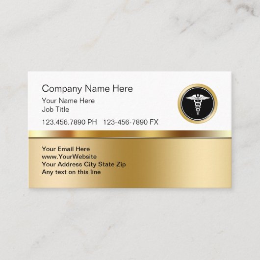 Profil für klassische medizinische Unternehmen Visitenkarte (Vorderseite)