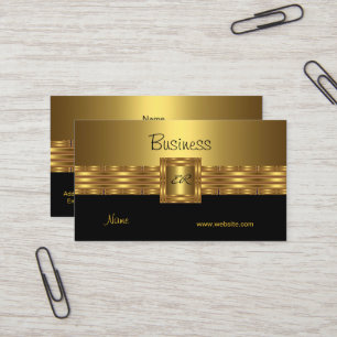 Profil Geschäftskarte Gold auf Gold Schwarz Visitenkarte