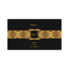 Profil Geschäftskarte Gold Monogramm Schwarz